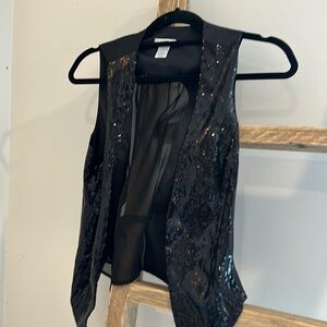 Vintage Cache black sequin vest